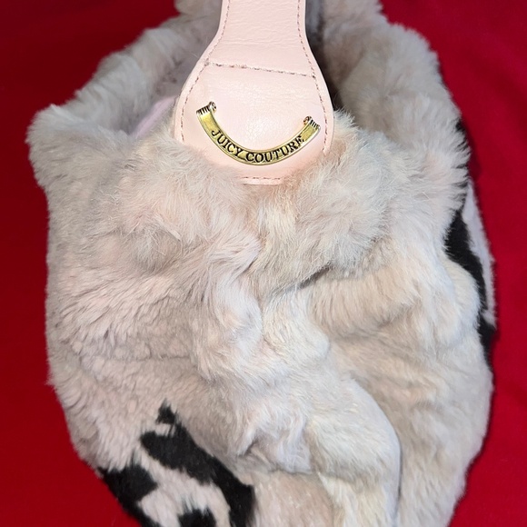 JUICY COUTURE Pink Rabbit Fur & Leather Viva La Juicy Bag Vintage Rare! NEW! - Picture 7 of 14